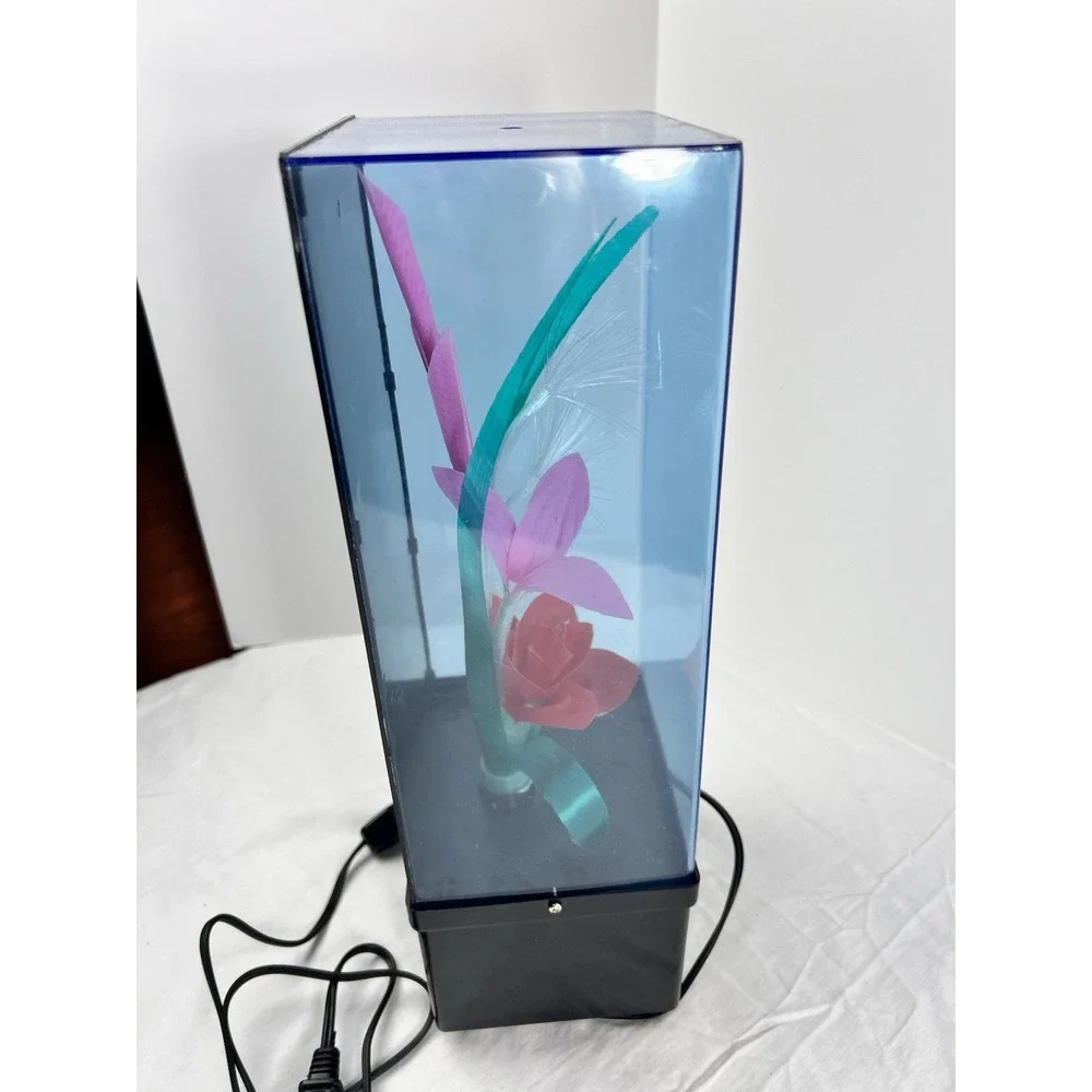 Vintage Retro Fiber Optic Color Changing Flower Bouquet Lamp Light 10x4x3